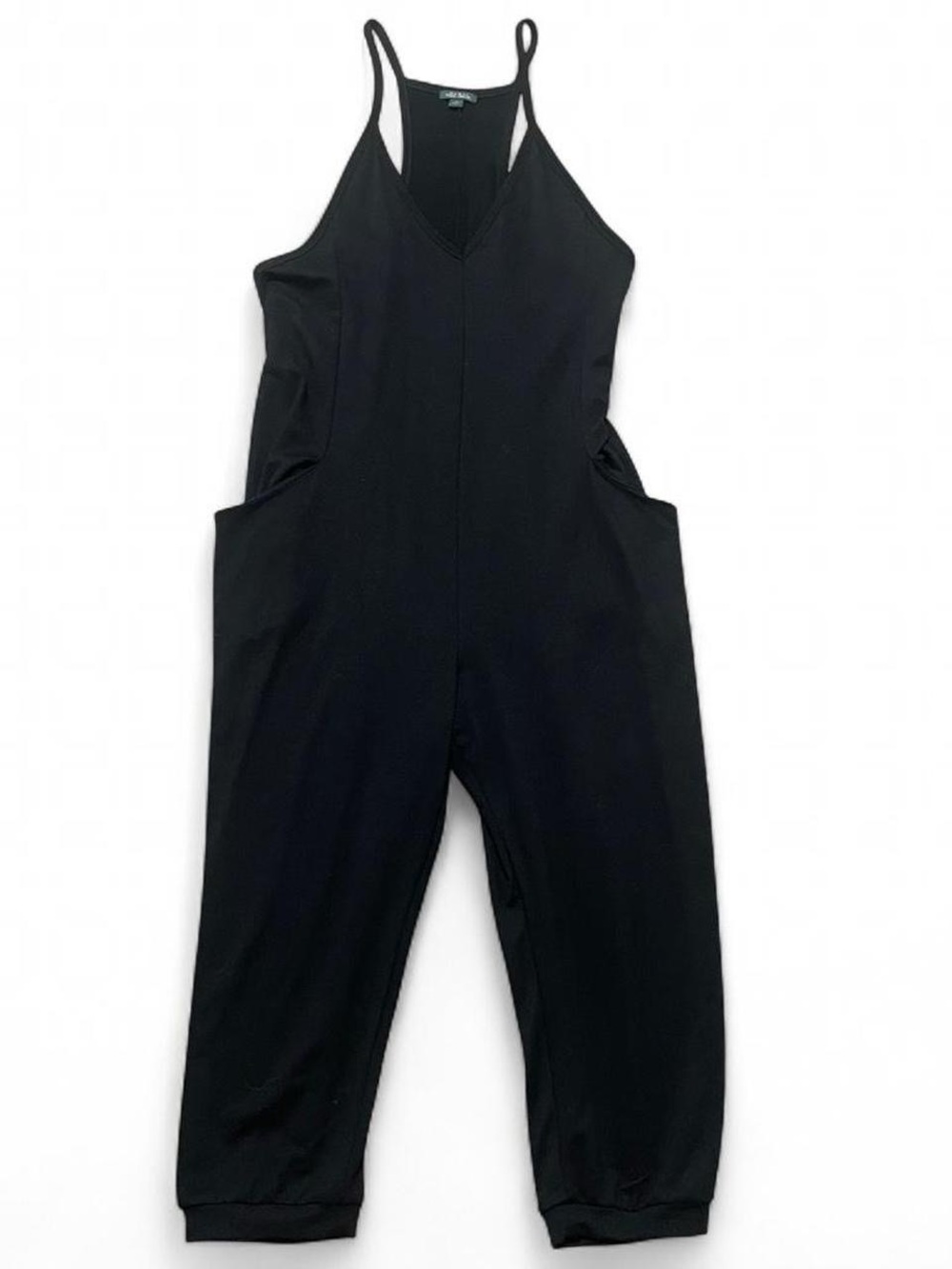 Black Sleeveless Jumpsuit with Strappy Back